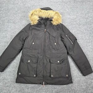 Lauren Ralph Lauren Jacket Womens XS Black‎ Down Parka Faux Fur Hood Winter Coat